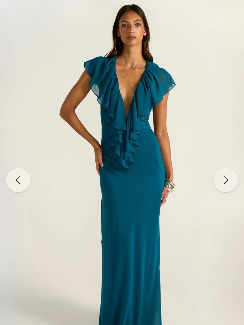 Ance Gria Clover Gown in Teal - XS